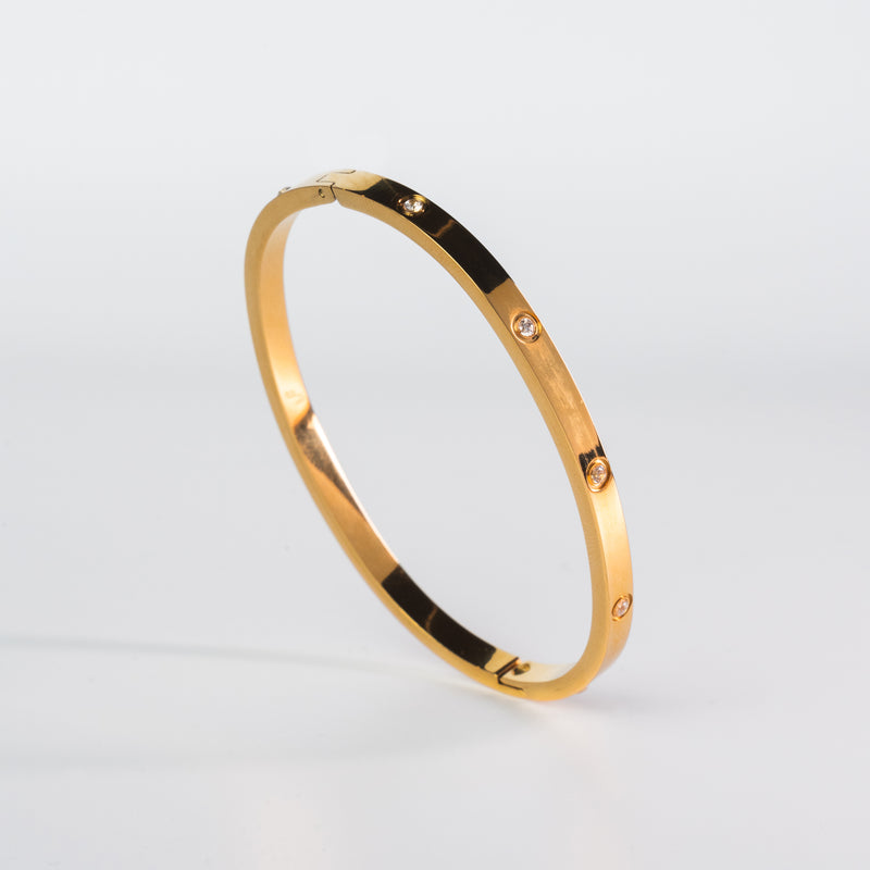 Gold Diamond Bangle