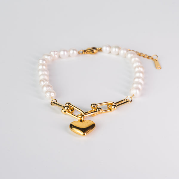 Pearl Heart Bracelet