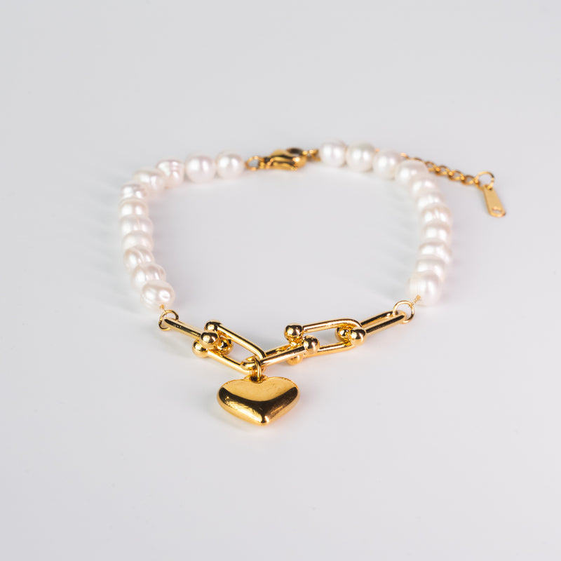 Pearl Heart Bracelet